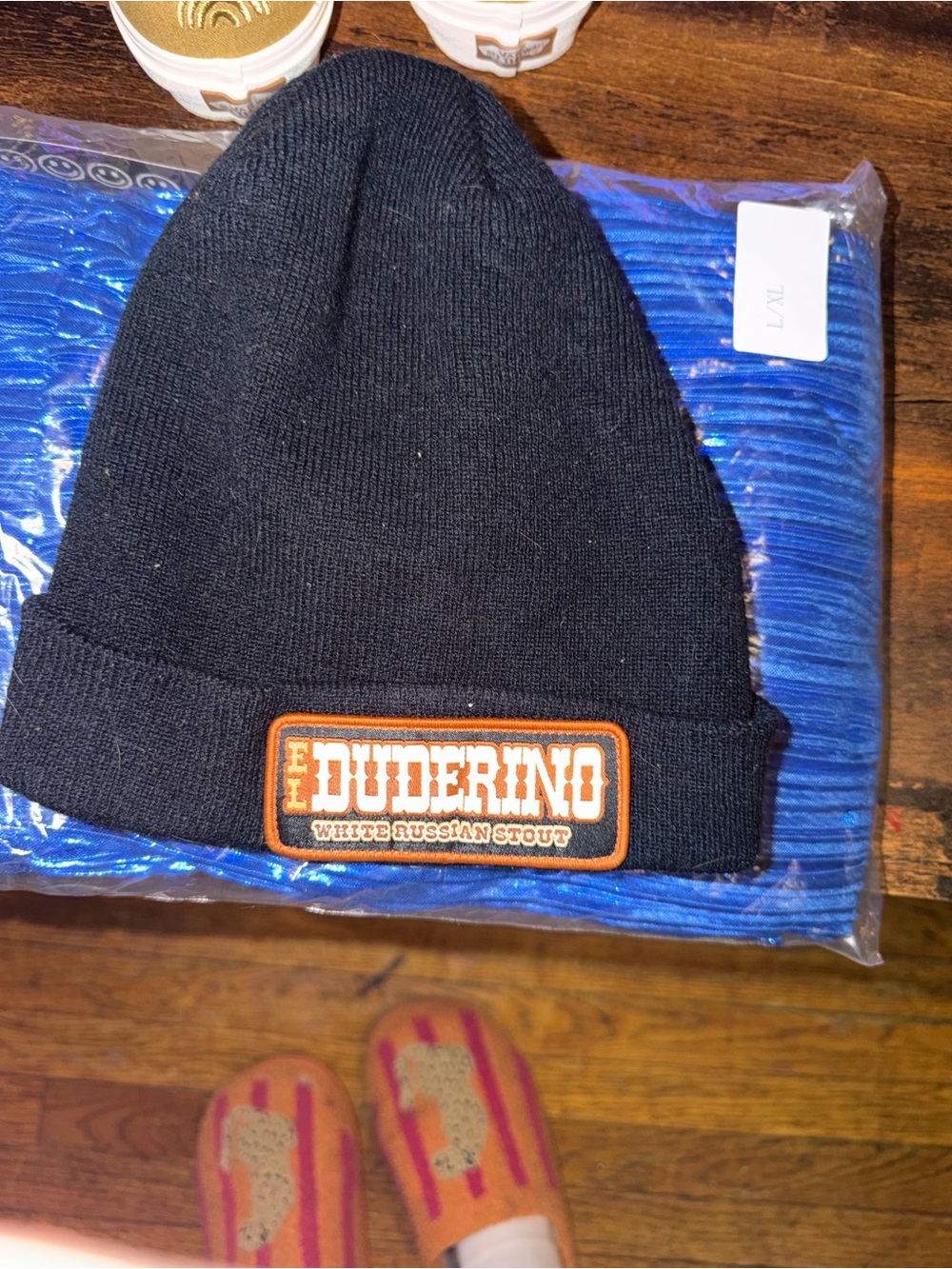 Duderino Center Of The Universe Black Rolled Beanie
